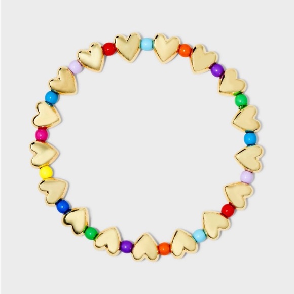 BaubleBar Jewelry - SUGARFIX by BaubleBar Multi Hearts
Stretch Bracelet - Gold NWT